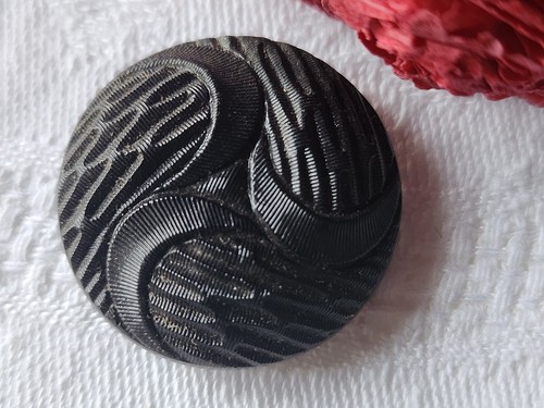 Gros bouton anciens verre - bouton,