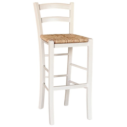 Tabouret haut bois blanc - haut, en