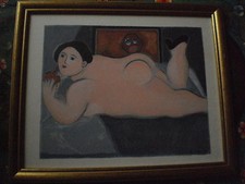 " Nu a la Botero " Peinture