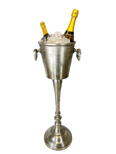 Seau glace sur pied argent - pied,