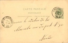Belgium 5c Numeral Postal Card 1888 Jauche to Namur.