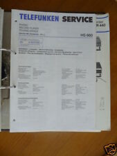 Service Manuelle Telefunken Hs