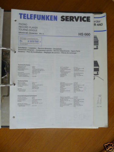 Service manuelle telefunken - telefunken, hs