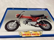 Honda DAX 50 Monkey Bike 1999 fiche carte moto passion collection Atlas