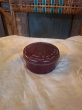 ancien matériel de pêche : boîte à appâts - à asticots - bakelite