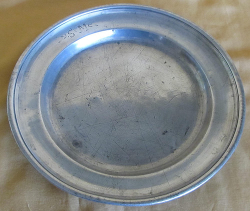 Ancienne assiette étain - ancienne,