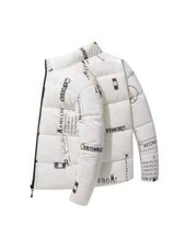 Blouson D'Aviateur Duvet Sport Sintetique Mode Homme Doux Blanc Poli GU009