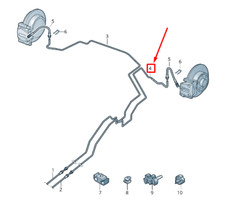 VW SHARAN 7N Conduite de frein de la pièce de connexion au tuyau  7N0614741A