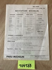 MIchelin 1960 catalogue liste