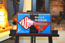 Plaque émaillée YACCO AMILCAR huile moteur automobile enamel sign