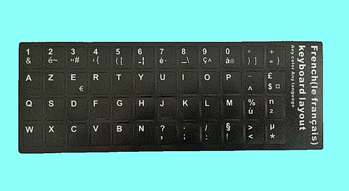 Autocollant clavier azerty - autocollant,