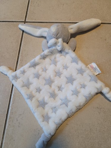 Doudou plat lapin - lapin, etoiles
