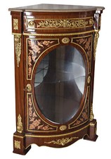 Armoire Baroque Coin Pied Vitrine Antique Meuble D'Angle de Style