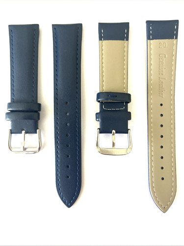 Bracelet montre cuir - cuir, bleu