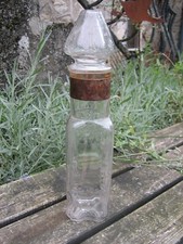 Ancien bocal en verre décor