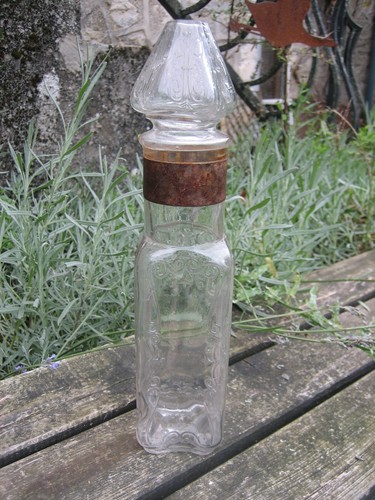 Ancien bocal verre décor - ancien,