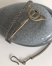 Hunting Horn Hunting Badge Hunting and Silver Chain
