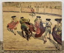 Huile sur panneau signée 