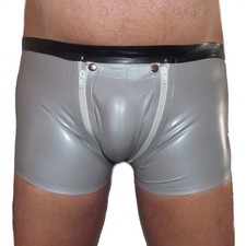 Short en latex avec double fermeture éclair/poche intérieure (XL)