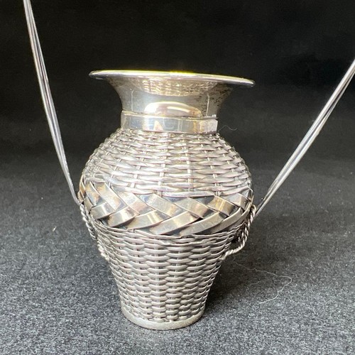 Ancien vase fleurs panier - ancien, à
