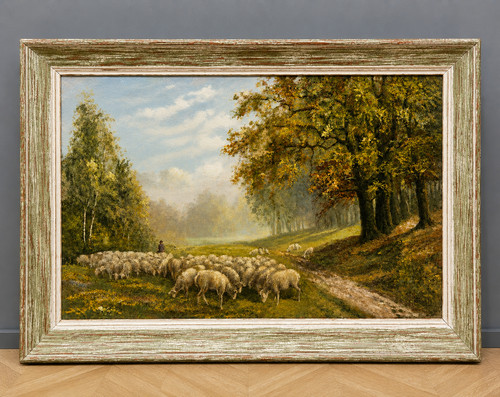 Huile sur toile représentant