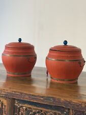 Lot of 2 Antique Chinese Box - Wood, Lacquered Early 20th Century