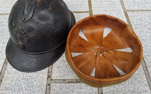 Ww1 coiffe intérieure - coiffe, cuir
