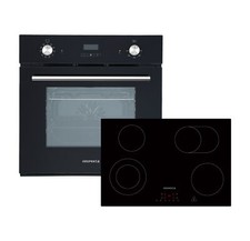 Four Cuisinière Cuisson Vitrocéramique 77 CM Herdset Montage Air Chaud Minuterie