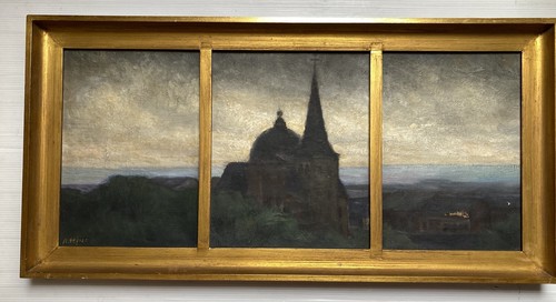Paysage triptyque village - triptyque,
