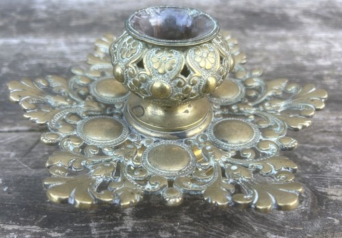 Encrier bronze doré xixeme - bronze,