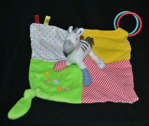 Doudou plat zèbre oxybul - zèbre,