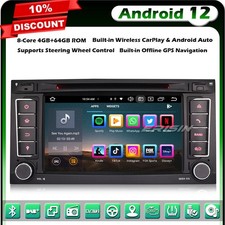 64GO Android 14 GPS Autoradio for VW Touareg T5 Multivan DAB+ DVD BT 5.0 CarPlay
