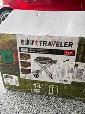 Weber 9010001 "The Traveler" Portable Liquid Propane Gas Grill - Black