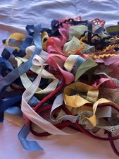 Lot De Diverses Ruban Ancien Mercerie Couture Pour Poupée Jumeau Bleuette