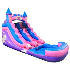 Pogo 12' Inflatable Bouncer Water Slides for Kids with Blower Unicorn Open Box