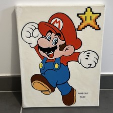 PERSONNAGE MARIO RARE PEINTURE