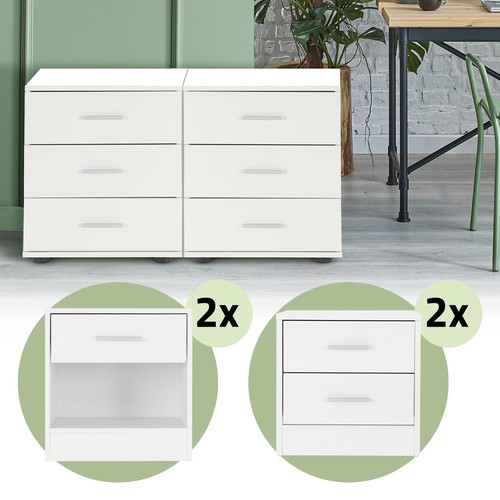 Set tables nuit - 2x, blanc