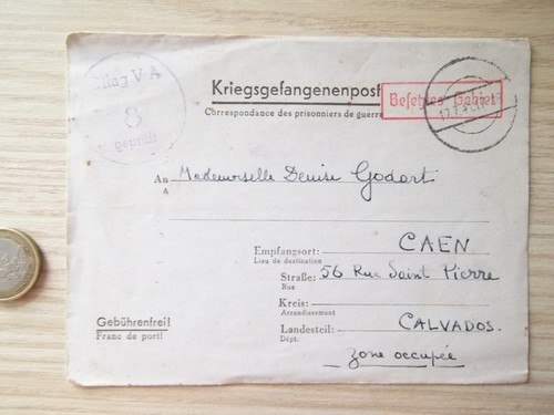 Lettre officier prisonnier - lettre,