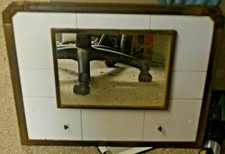 ANCIEN MIROIR GLACE DE SALLE DE BAIN CUISINE CARRELAGE VILLEROY BOCH METTLACH