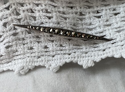 Broche argent marcassites - broche,