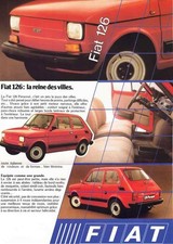 Catalogue Brochure Fiat 126 Personal 1983 Belgique en français