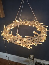 Ikea 16” Glansa Lighted Hanging Ceiling Wreath Light Round Chandelier Fixture