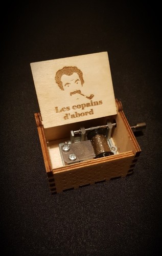 Boîte musique bois - boîte, en