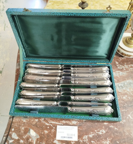 Coffret couteaux argent - 12,