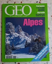 MAGAZINE Géo  N°264 Alpes + Dépliant Carte