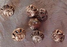 METAL NAVY ANCHOR BELL BUTTON DIAMETER 1 CM