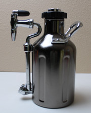 GrowlerWerks uKeg Nitro Cold Brew Coffee Maker, 64 oz, Black Chrome 1.9 Liter