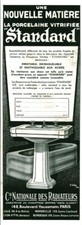 Publicité ancienne porcelaine standard Cie nationale des 1932 issue de magazine