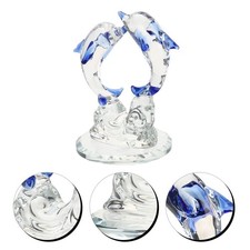  Crystal Statue Petites Figurines Déco Dauphin Ornement De D'animaux Marins