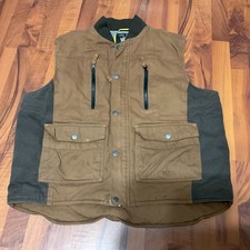 Walls Enduro 70 Canvas Hunting Work Vest Insulated Flannel Lined Size XL